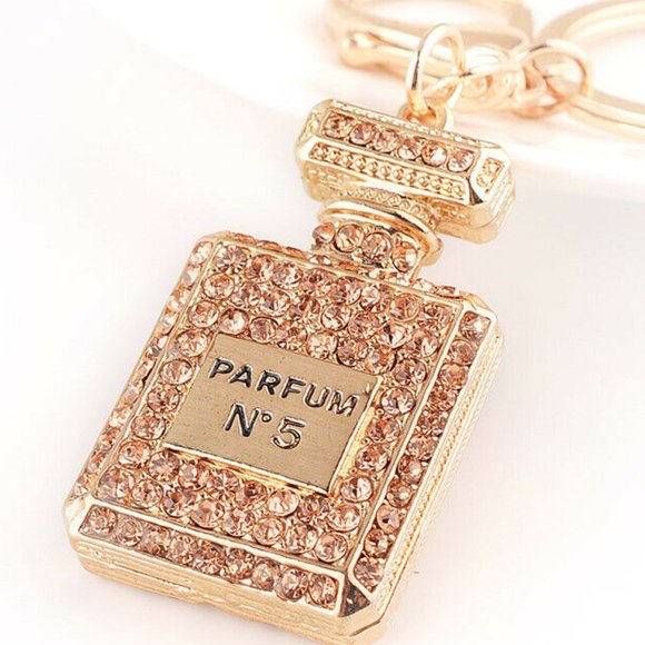 Accessories - NEW Crystal Purse Charm Key Fob Chain Ring Zipper Pull Rhinestone Gold